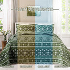 BEDIFANY California King Quilt, Reversible Lightweight Bedspread, Boho Bed - Image 5