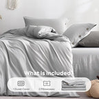 JELLYMONI 100% Washed Cotton Duvet Cover Full – Soft, Breathable Linen-Look - Image 7