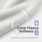 Microfiber Hair Towel Wrap for Women, Quick Drying Anti Frizz Hair Turban - Image 6