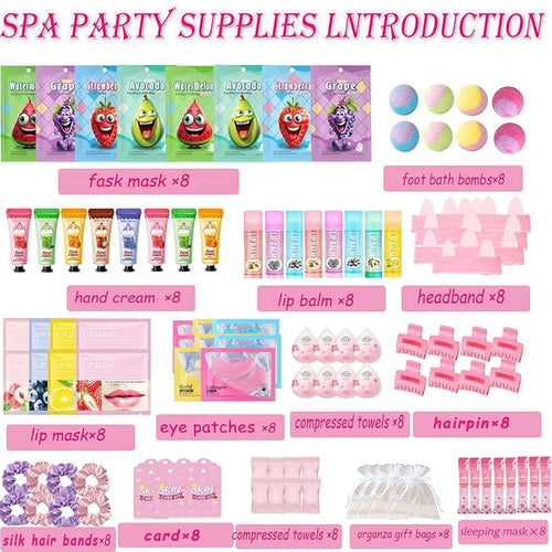 112PCS Spa Party Supplies for Girls, Spa Party FavorsInclude Face Masks - Image 2