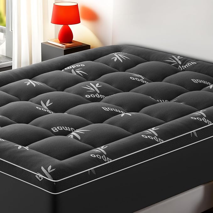 Mattress Topper Full Size, Cooling Extra Thick Breathable Viscose Made from by SakuraHome
