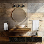 GLOBE Electric 63000058 5-Piece All-in-One Bathroom Accessory Set, Brass & Black - Image 3