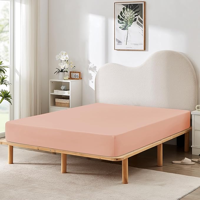 HBHLFZ Twin XL Fitted Sheet Only 2 Pack, Soft Breathable Bottom Sheet - Image 6