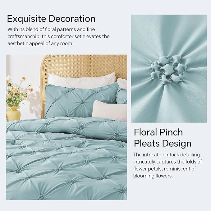 BEDELITE Dusty Blue Twin Comforter Set - Image 4