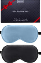 BeeVines 100% Real Mulberry Silk 2 Pack Sleep Mask, Pure Silk Eye Masks by BeeVines