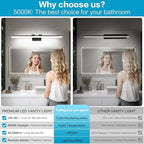 SOLFART 5 Color Temperature Dimmable 47.2 Inch Bathroom Light Fixtures Over - Image 7