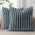Pallene Faux Fur Plush Throw Pillow Covers 20x20 Set of 2, Luxury Soft Fluffy by PALLENE