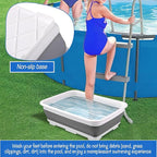 Pool Foot Bath Tray for Swimming Pool, Non- Slip Collapsible Foot Bath for Pool - Image 5