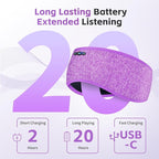 Sleep Headphones Bluetooth 6.0 Headband, 20Hr Headband Headphones - Image 2