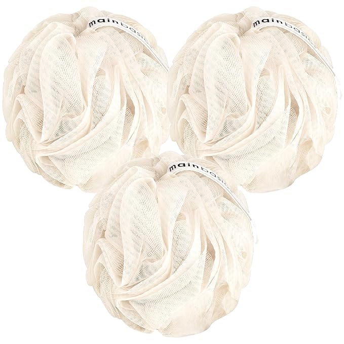 MainBasics Seaweed Infused Bath Shower Loofah Sponge Pouf Body Wash Scrubber by MainBasics