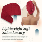 Extra Large Waffle Cotton Hair Towel Wrap - Image 5