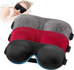 YIVIEW Sleep Mask for Back and Side Sleeper Pack of 3, 100% Light Blocking 3D by YIVIEW