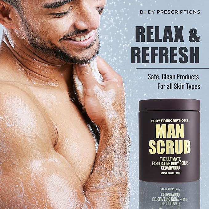 Body Prescriptions Men’s Exfoliating Body Scrub – Ultimate Skin Cleansing Wash - Image 4
