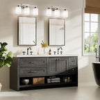 PARTPHONER 3-Light Brushed Nickel Bathroom Light Fixtures, Modern Vanity Light - Image 7