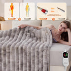 Heated Throw Blanket, Faux Fur Cozy Heating Blanket - Image 2