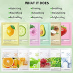 12 Pack Face Masks Skincare Sheet Face Masks - Image 3