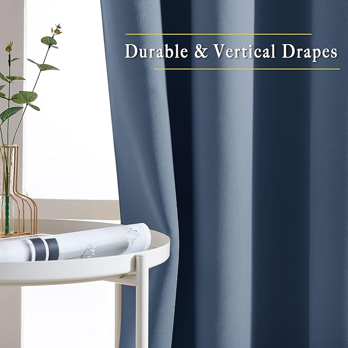 NICETOWN Bedroom Blackout Curtains and Drapes 54" L - Image 5
