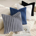 decorUhome Cozy Faux Fur Throw Pillow Covers 20x20 Set of 2 Decorative Soft - Image 7
