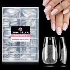 UNA GELLA Short Coffin Nail Tips: 216pcs Short Coffin Press on Nails Pre-shape by UNAGELLA