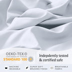 LuxClub 5 PC Sheet Set Bed Sheets Deep Pockets 16" Eco Friendly Wrinkle Free - Image 5