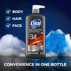 Dial Men 3 in 1 Body, Hair and Face Wash, 16 Fl Oz, Cleanses Deep + Gentle on - Image 4