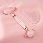 Kate Eve Rose Quartz Face Roller & Gua Sha Set – Luxury Facial Spa Gift - Image 3