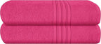 BOUTIQUO 100% Cotton 2 Pack Bath Towel Set 28x55, Eco-Friendly Large Bath Towels by BOUTIQUO