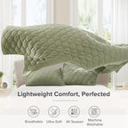 Comfort Spaces King Quilt Set Modern Reversible Ogee Coverlet King Bedding Set - Image 3