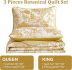 WONGS BEDDING Botanical Quilt Set King Size - Image 7
