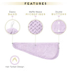 SimpleField 2 Pack Microfiber Hair Towel Wrap - Image 3