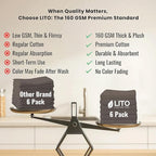 LITO LINEN AND TOWEL Flour Sack Towels Charcoal - Image 3