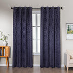 Amazon Basics Jacquard 2-Piece 100% Blackout Curtains, Living Room and Bedroom by AmazonBasics