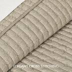 EVERGRACE Cross Stitch Pre-Washed Cotton Quilt Bedding Set Queen Size, - Image 3