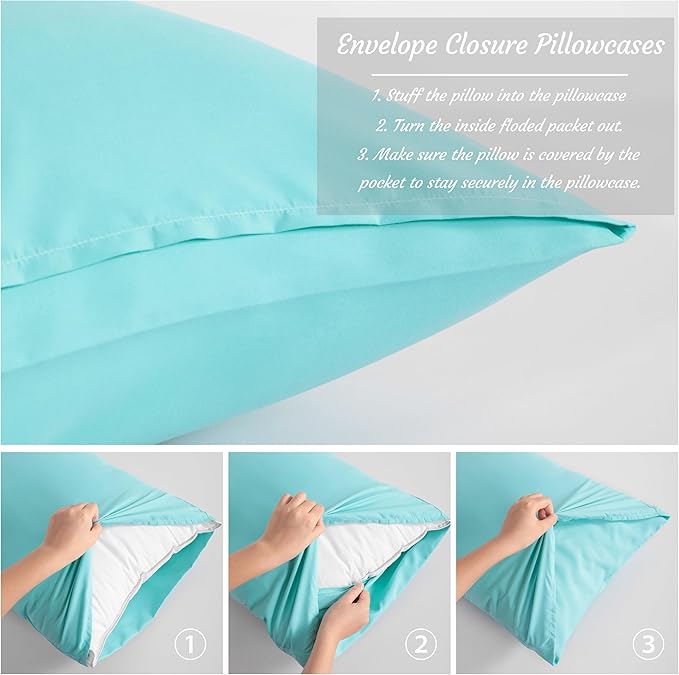 NTBAY King Pillow Cases Set of 2, 2 Pack Brushed Microfiber 20x36 Pillow Cases - Image 4