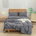 BESTOUCH Flat Sheet Only 100% Washed Cotton Linen Feel Wrinkle-Free, - Image 2