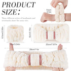 DiyJibb 9 Pcs Spa Headband for Washing Face, Skincare Headband and Wristband Set - Image 8