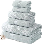 Modern Threads Charlize 6-Piece 100% Cotton Towel Set – Reversible Yarn Dyed by ModernThreads