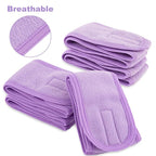 Whaline Spa Facial Headband 4 Packs Head Wrap Terry Cloth Headband Adjustable - Image 4
