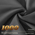 LBRO2M 1000 Thread Count 100% Egyptian Cotton Sheets Set, Full Size Bed Sheet 4 - Image 3