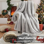 Heated Electric Blanket Throw, Octrot 50"X60" Faux Fur Heating Blanket Luxury - Image 6