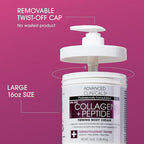Advanced Clinicals Collagen Peptides Body Lotion & Face Moisturizer | Peptide - Image 3
