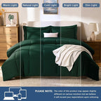 CozyLux Twin XL Comforter Set Emerald Green - Image 5