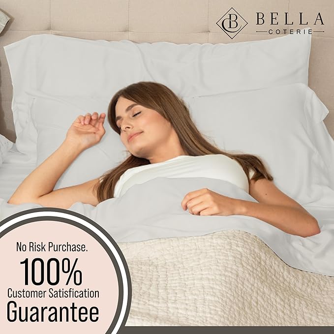Bella Coterie King Size Fitted Sheet Only | Luxury Bamboo Viscose | 100% - Image 5