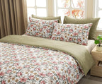 SLEEPBELLA Duvet Cover King, 600 Thread Count Cotton Pink & Yellow & Beige - Image 3