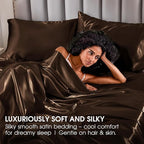 FreshCulture Satin Sheets Twin Size Bed Set - Image 6