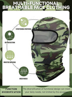 SATINIOR 6 Pcs Ski Mask Cover Balaclava Full Face Mask Summer Face Cover UV - Image 3