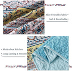 WONGS BEDDING Boho Queen Quilt Set, Lightweight Bed Decor Bedspread - Image 5