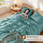 LBRO2M 100% France Linen Duvet Cover Set Full Size 3 Pcs Natural Flax Comforter - Image 6