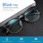 Blue Light Blocking Glasses Vintage Half Frame UV Clear Lens Anti Eyestrain - Image 2