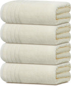 Tens Towels Pack of 4 Extra Large Bath Towels 30 x 60 Inches, 100% Cotton by TensTowels